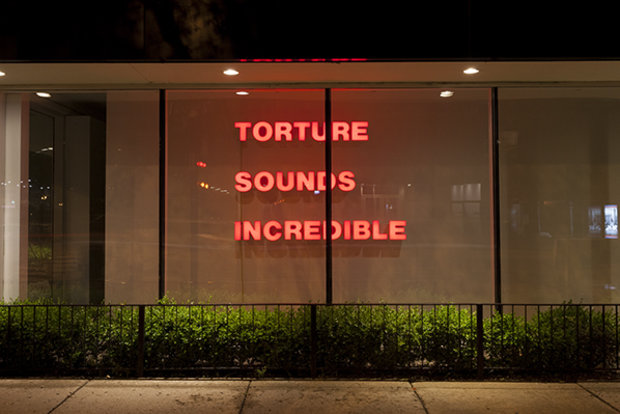 Joel Ross, Torture Sounds Incredible, 2006, Installation view on the wall at Monique Meloche, 2017